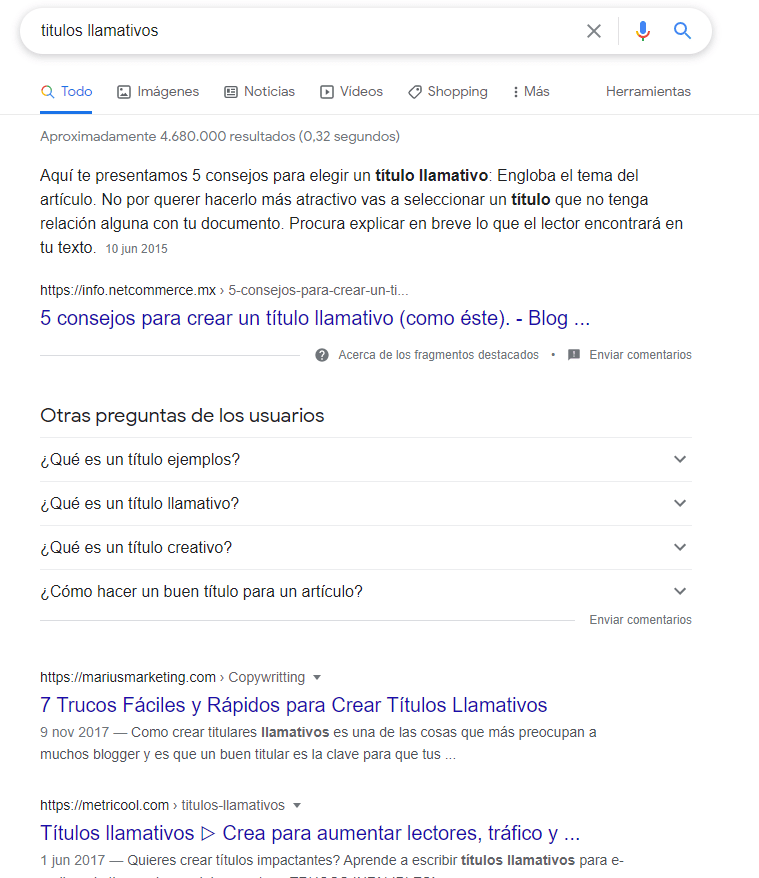 resultados de blogs en google